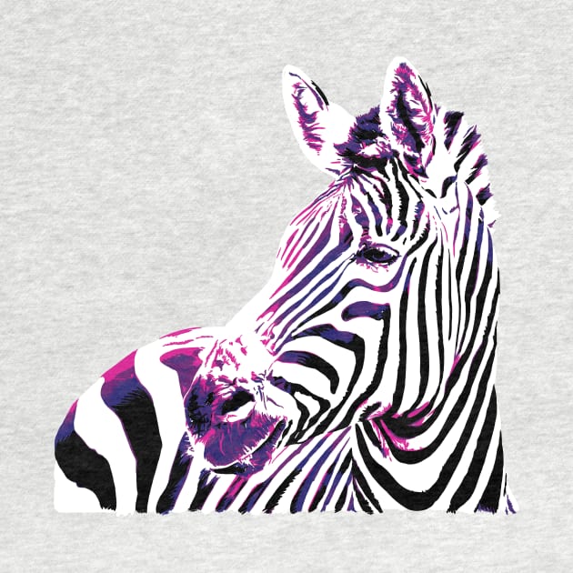 Hot Zebra Digital Painting by polliadesign